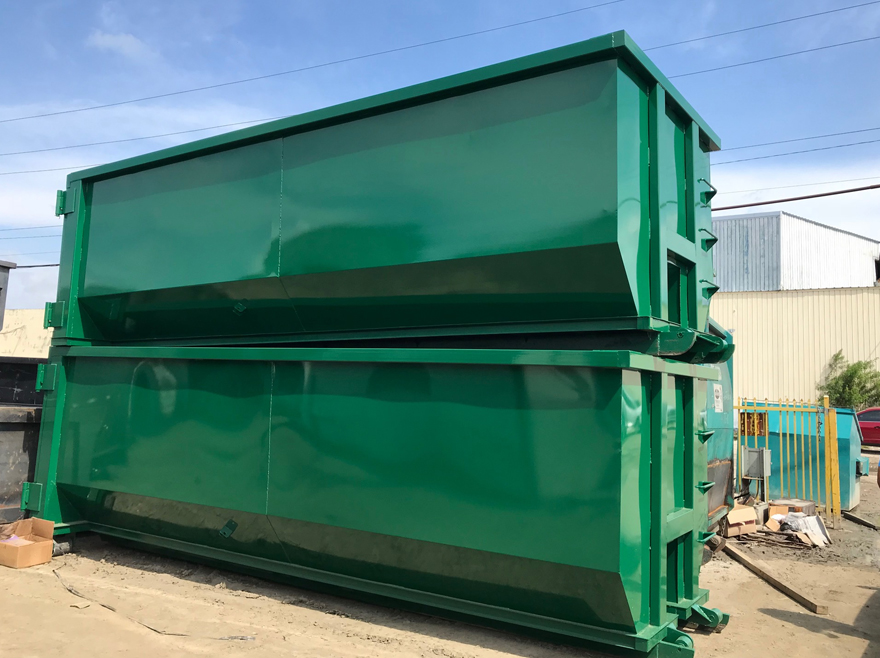 Open Top Roll-Off Container